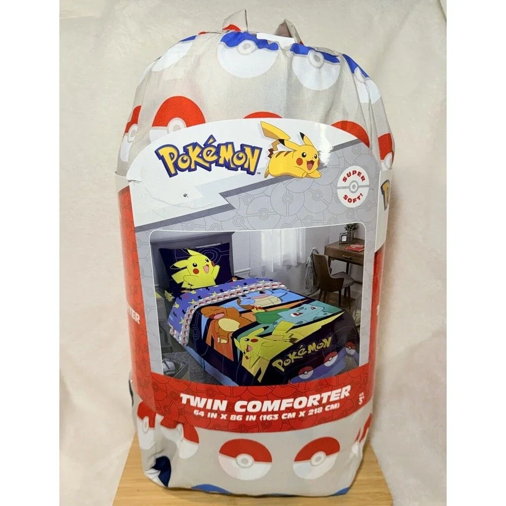 Twin Pokemon Groove Reversible Kids' Comforter Pikachu
